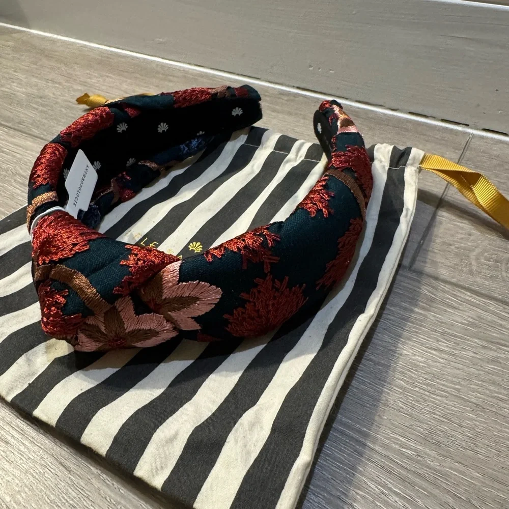 Lele Sadoughi Floral Embroidered Headband - Picture 3 of 3